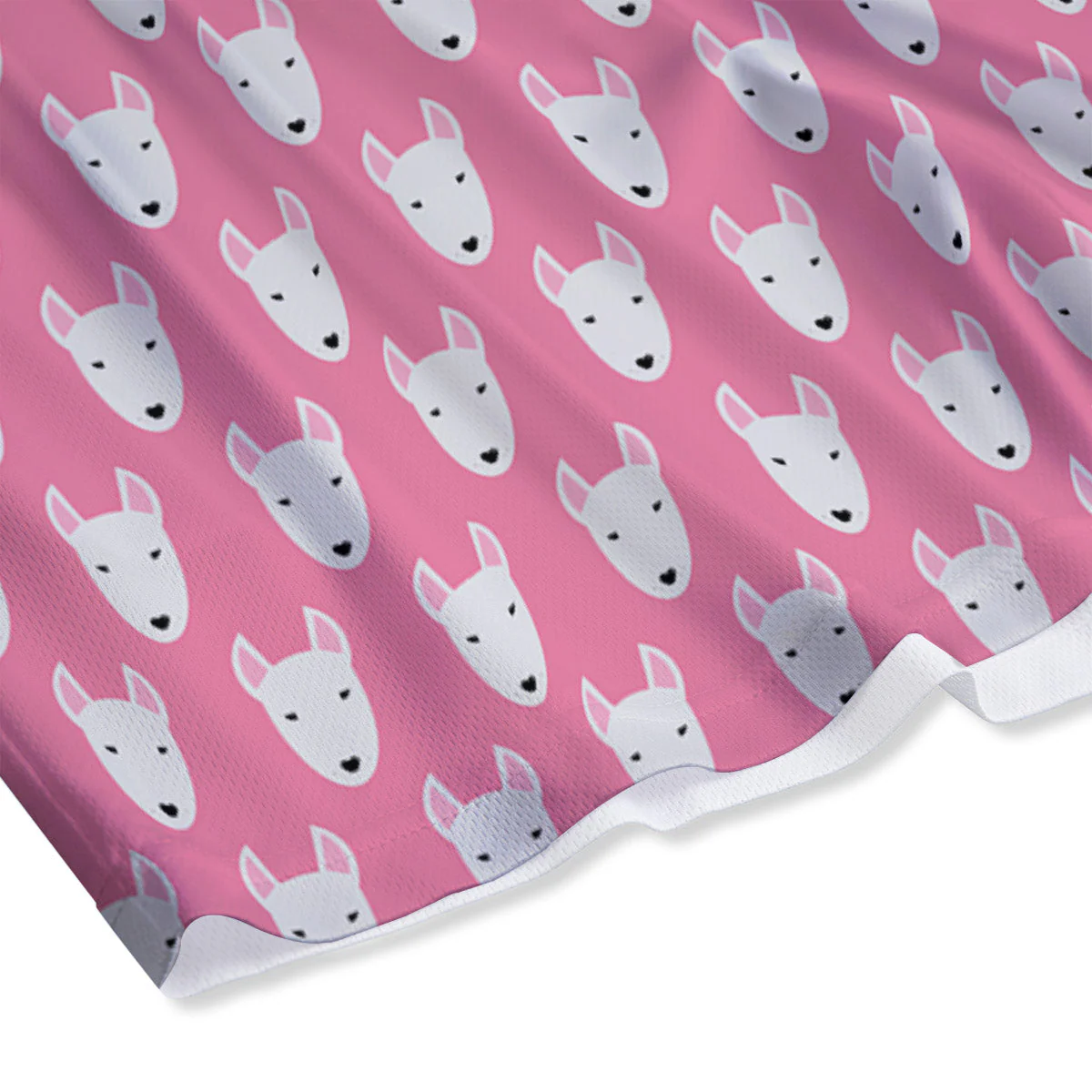 Bull Terrier Faces Cute Print Pattern Mesh Shorts - Image 4