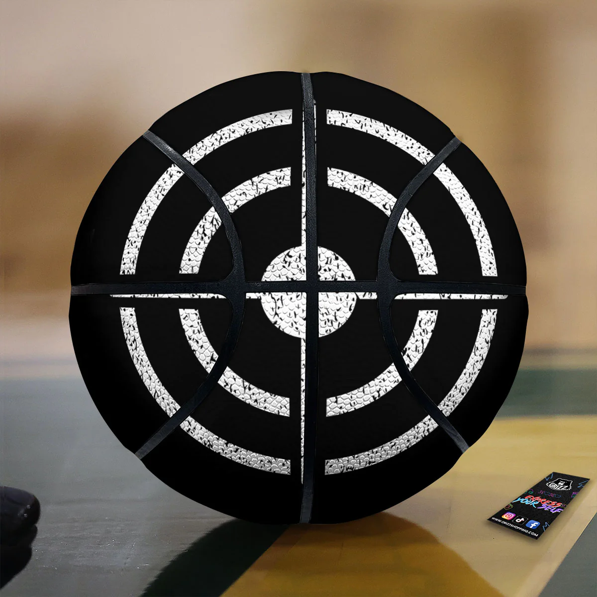 Bullseye Target Grunge Print Basketball