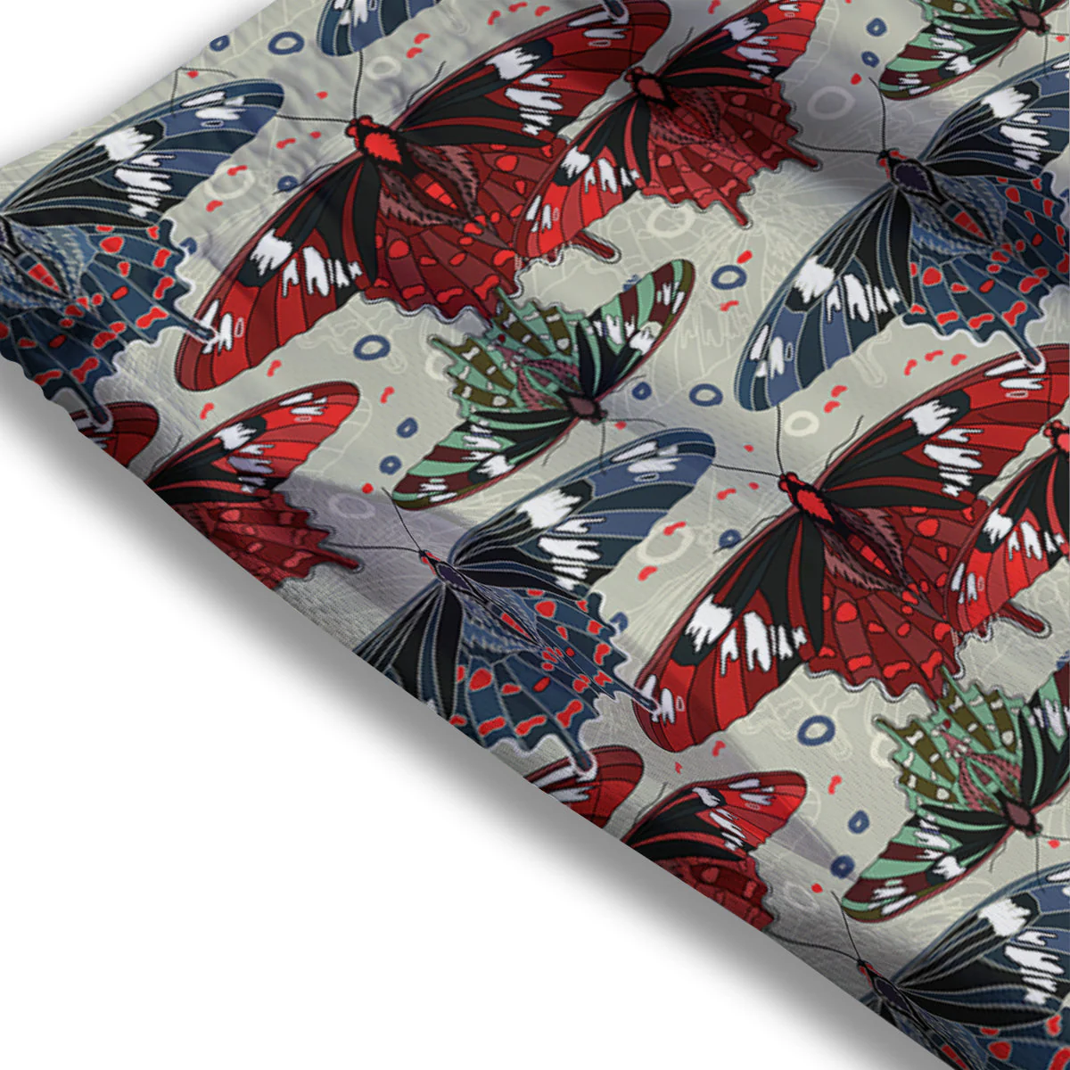 Butterfly Exotic Print Pattern Mesh Shorts - Image 3