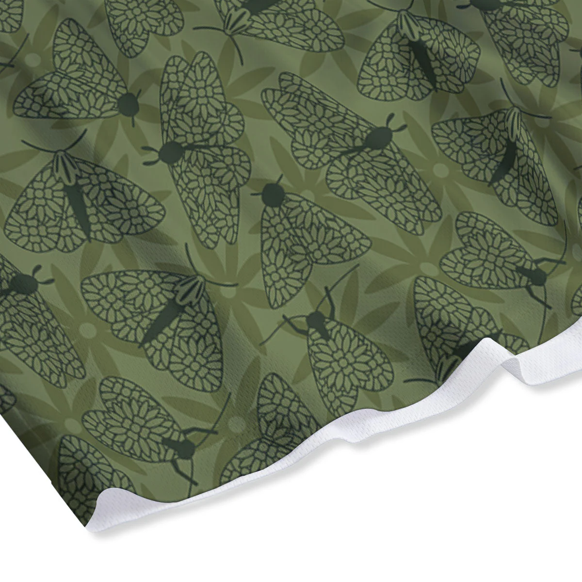 Butterfly Monarch Green Print Pattern Mesh Shorts - Image 4