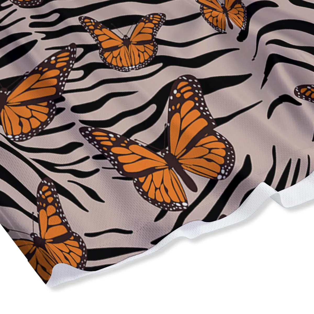 Butterfly Tiger Monarch Print Pattern Mesh Shorts - Image 4