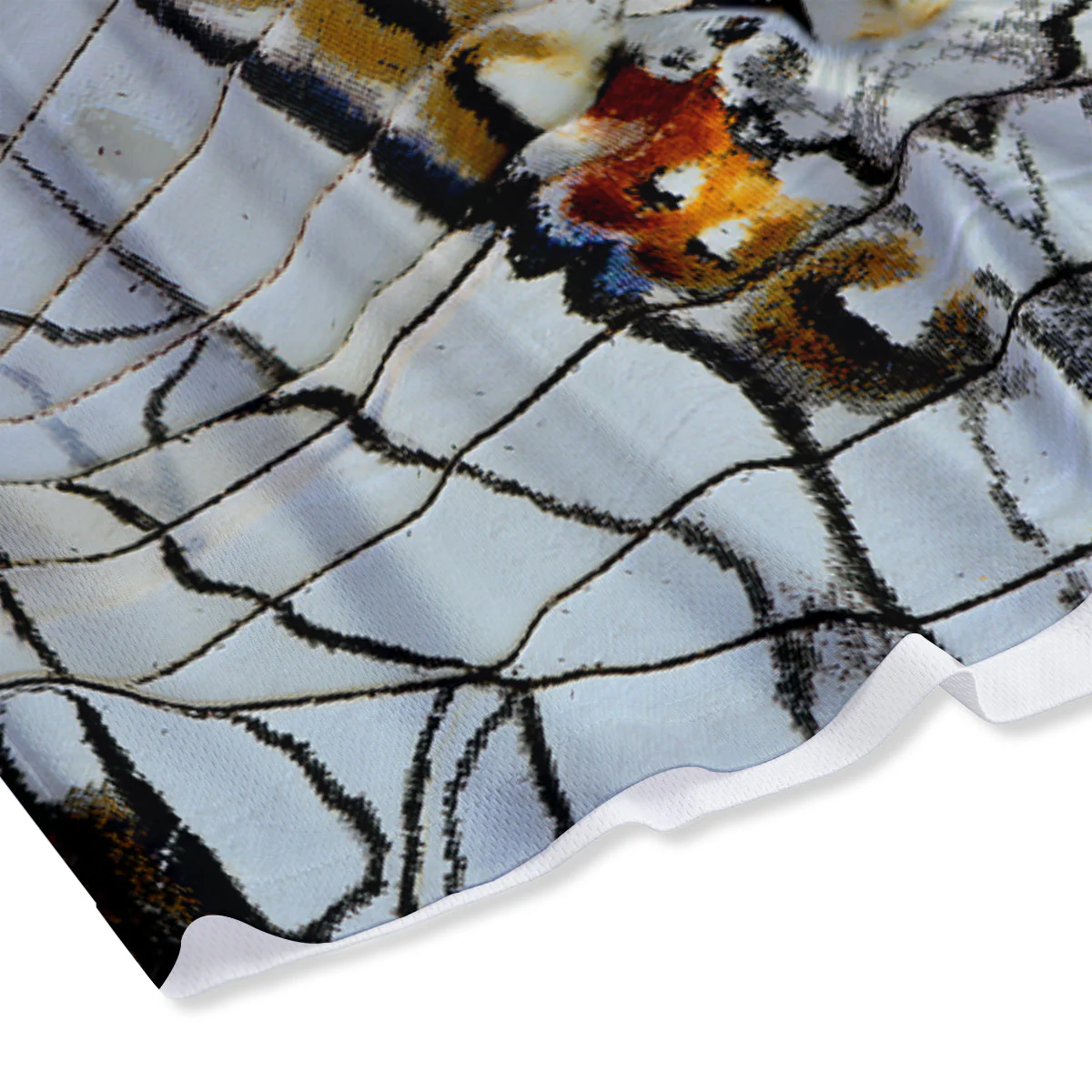 Butterfly Wing Skin Grey Print Mesh Shorts - Image 4