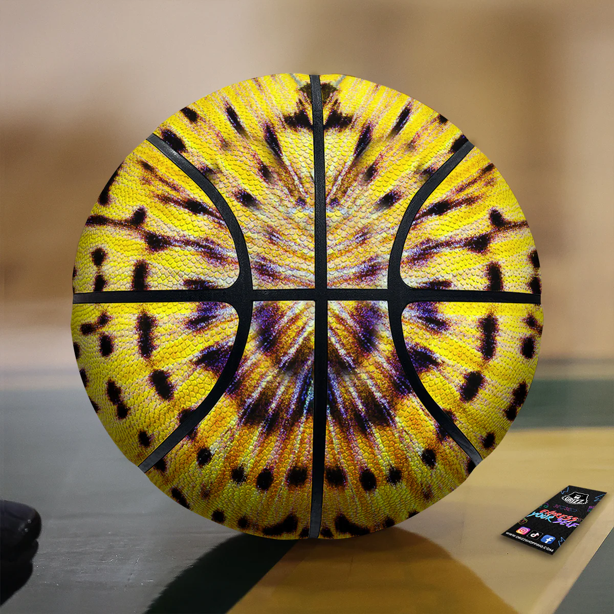 Butterfly Wing Skin Yellow Print Basketball