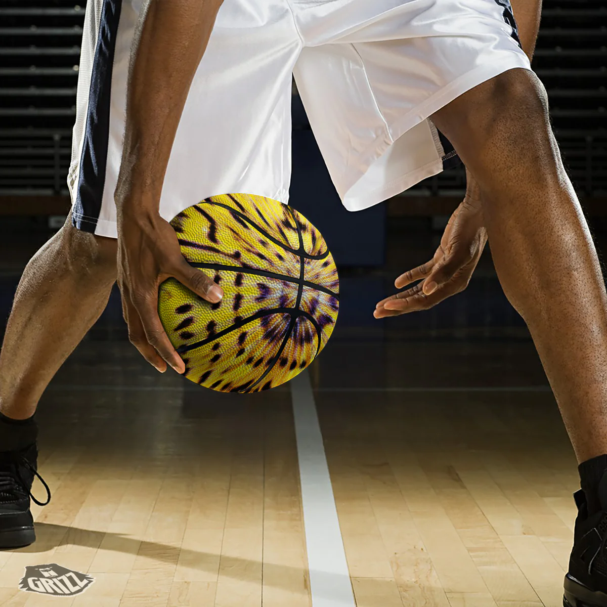 Butterfly Wing Skin Yellow Print Basketball - Image 3