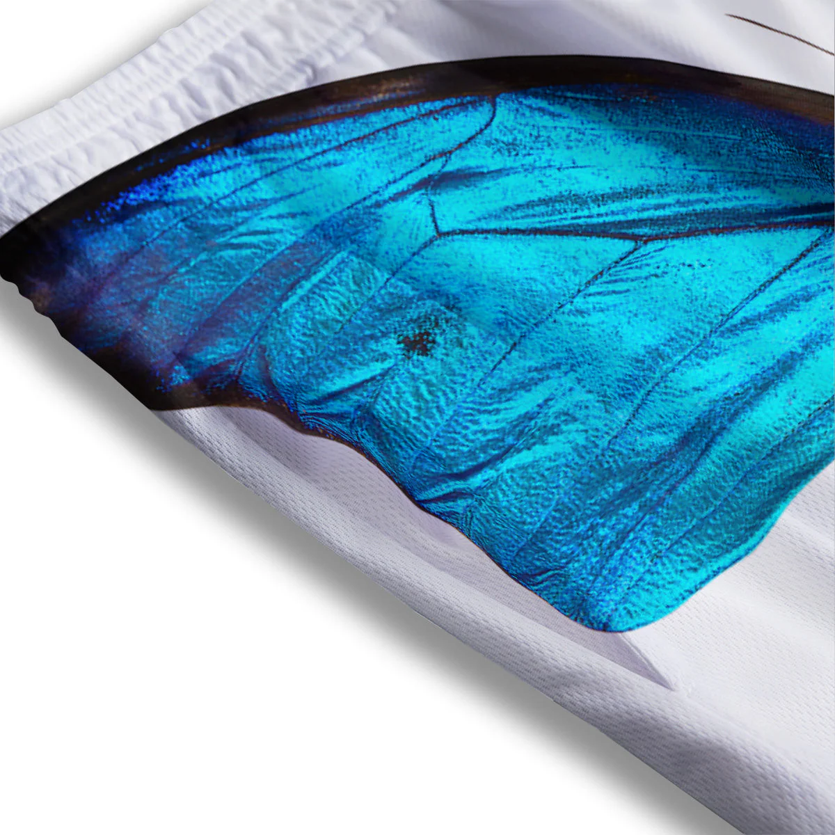 Butterfly Wings Blue Monarch Print Mesh Shorts - Image 3