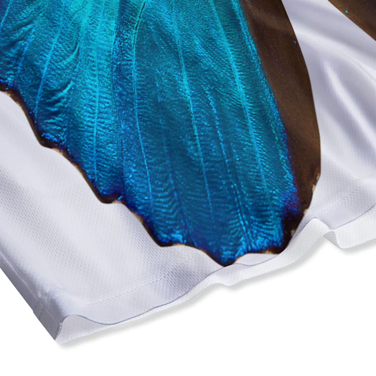 Butterfly Wings Blue Monarch Print Mesh Shorts - Image 4