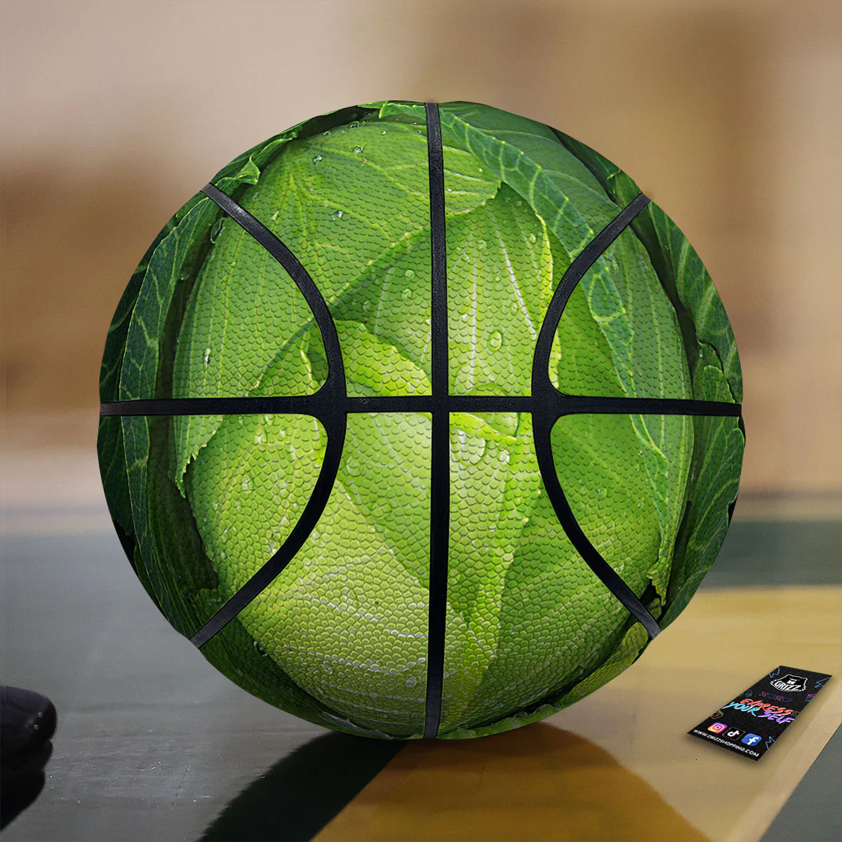 Cabbage Green Print Basketball