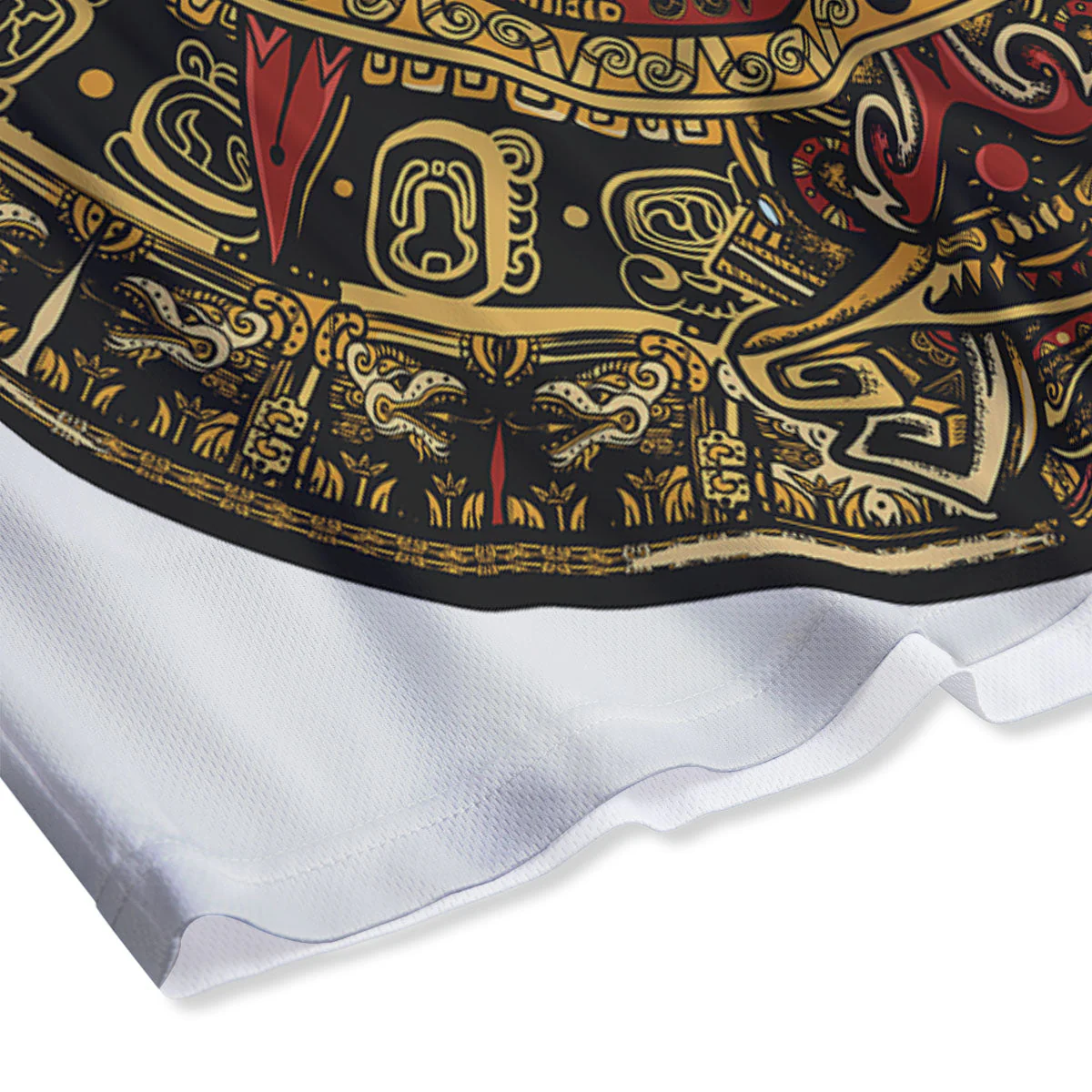 Calendar Mayan Print Mesh Shorts - Image 4