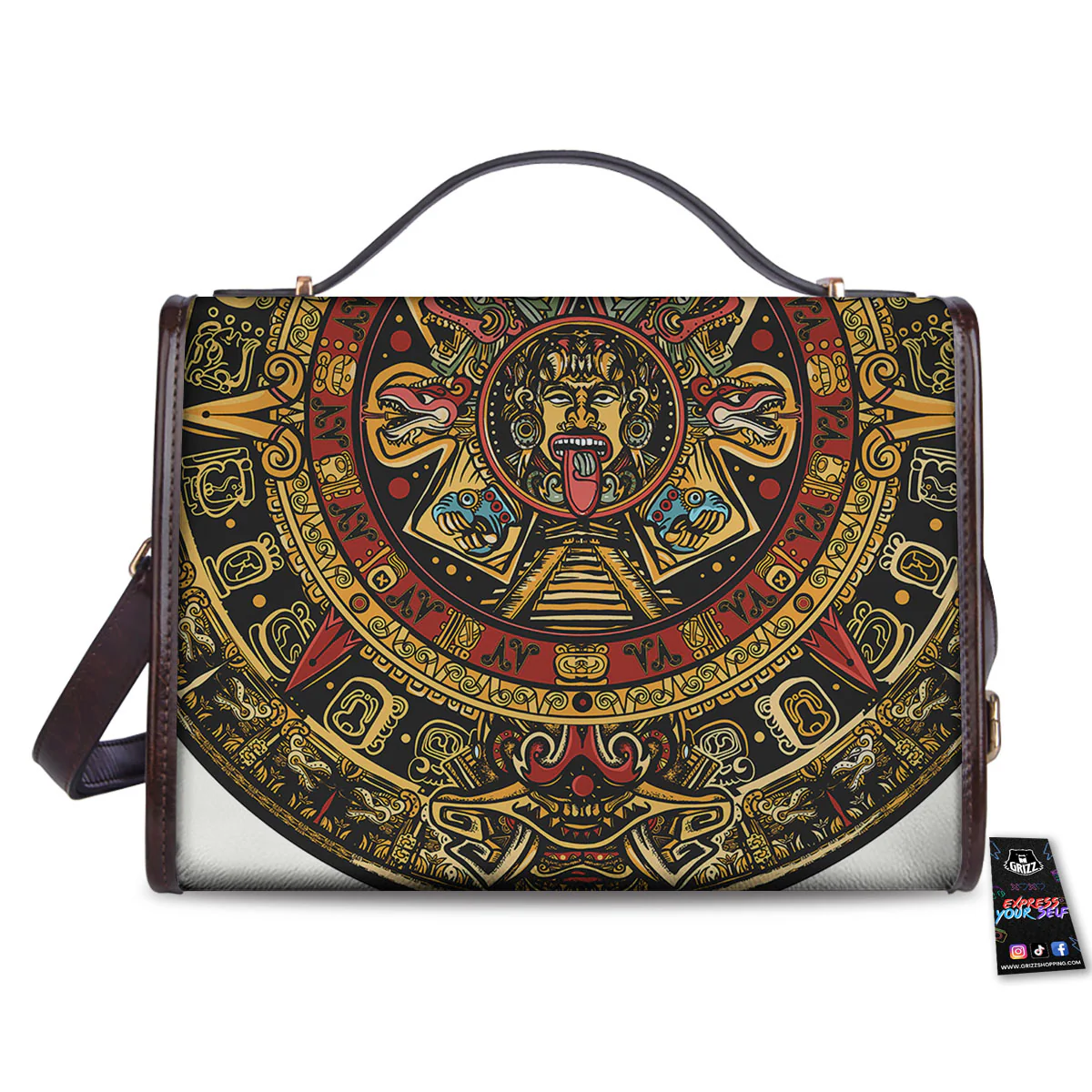 Calendar Mayan Print Women's Satchel Bag - Image 2