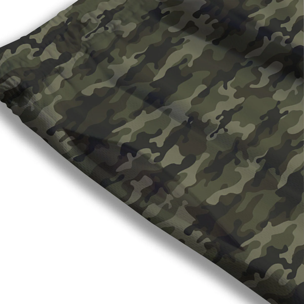 Camouflage Army Green Print Mesh Shorts - Image 3