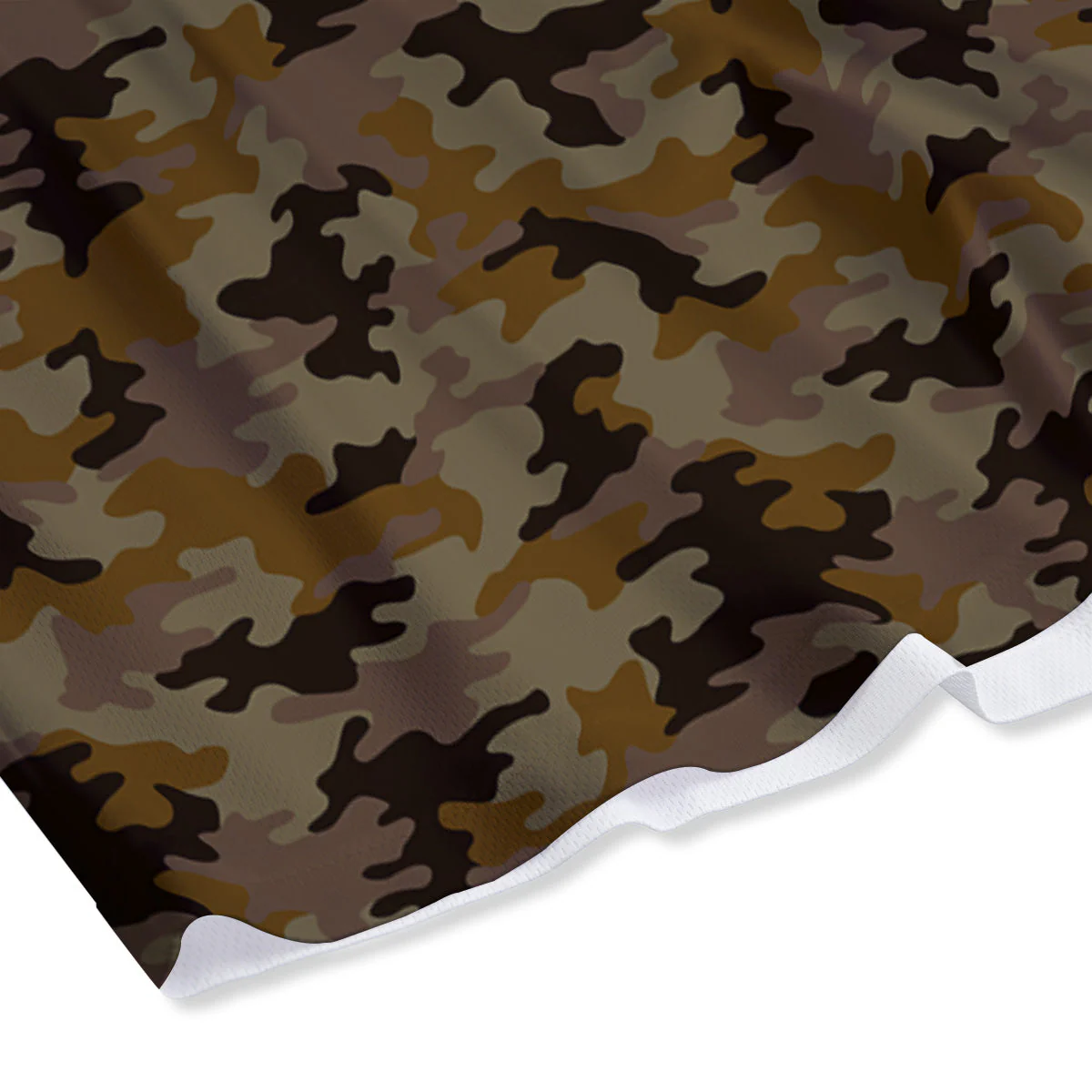 Camouflage Black And Brown Print Mesh Shorts - Image 4