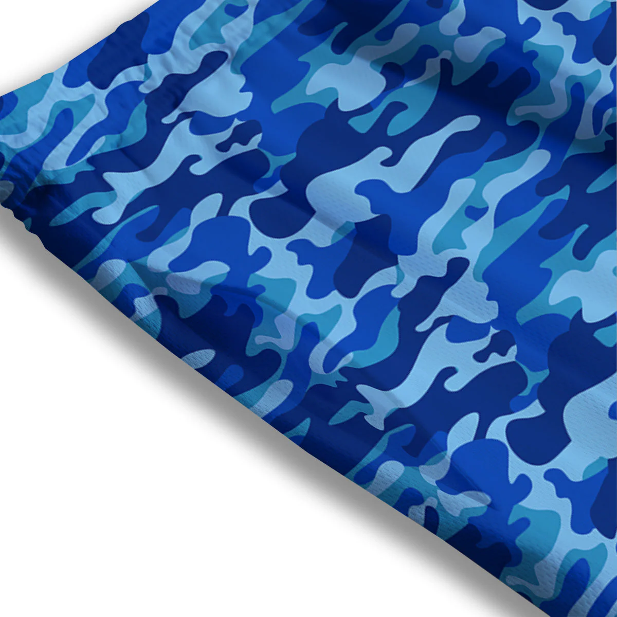 Camouflage Blue Print Mesh Shorts - Image 3