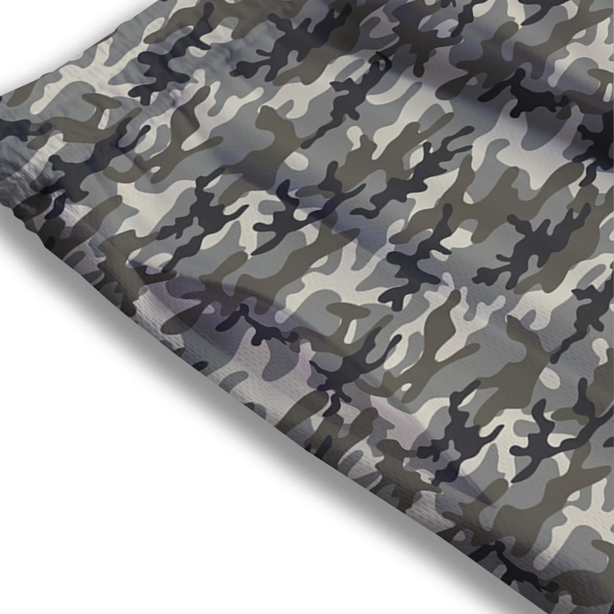 Camouflage Brown And Grey Print Mesh Shorts - Image 3