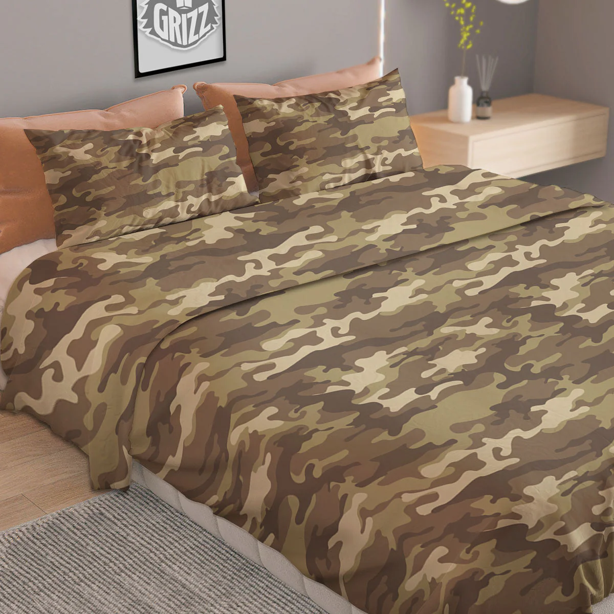 Camouflage Desert Print Duvet Cover Bedding Set - Image 2
