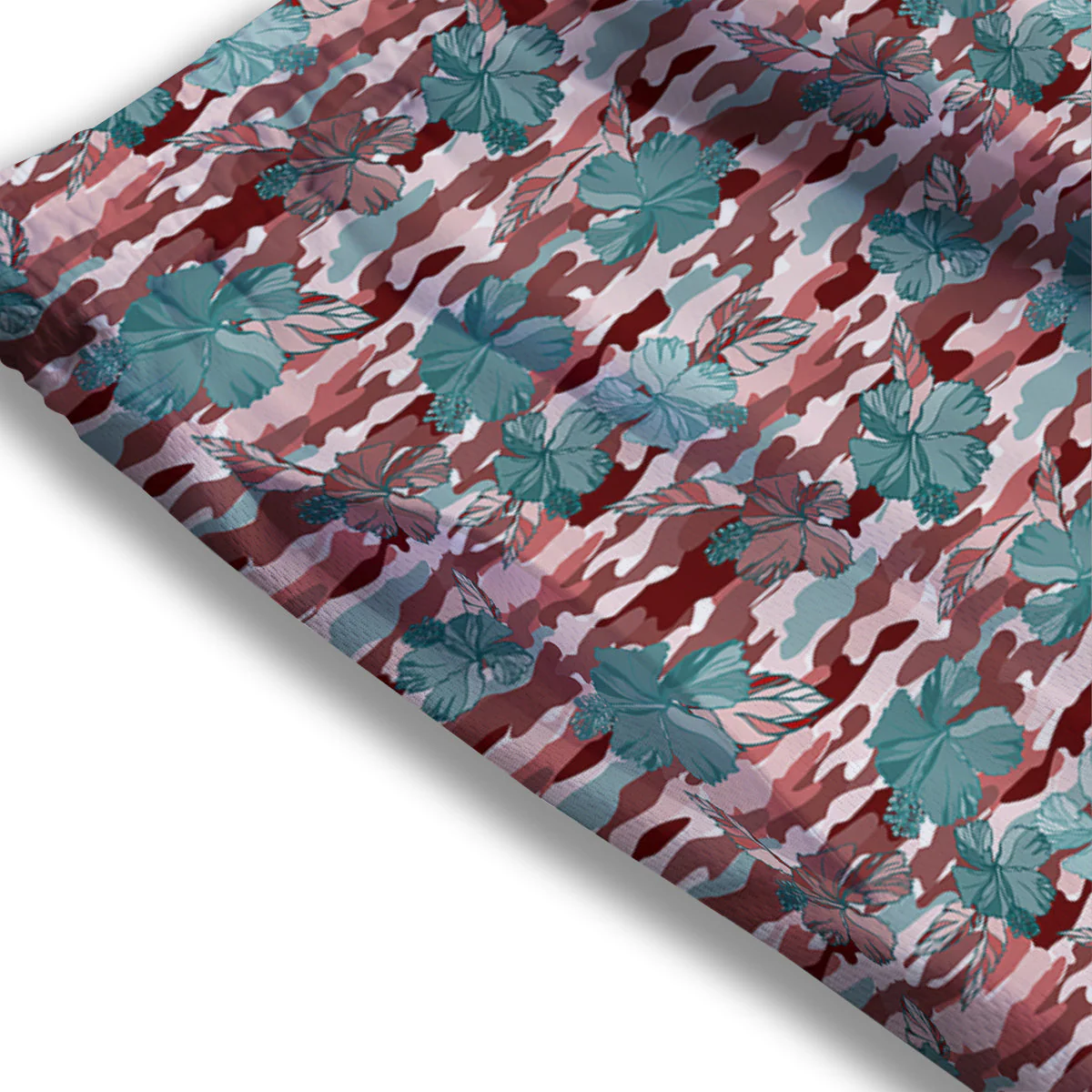 Camouflage Flower Colorful Aloha Print Mesh Shorts - Image 3