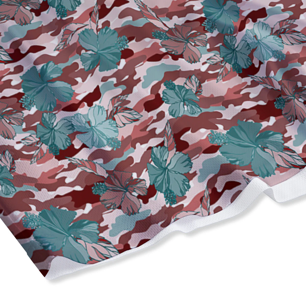 Camouflage Flower Colorful Aloha Print Mesh Shorts - Image 4