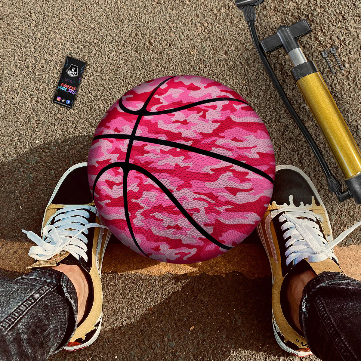 Camouflage Hot Pink Print Basketball - Image 2