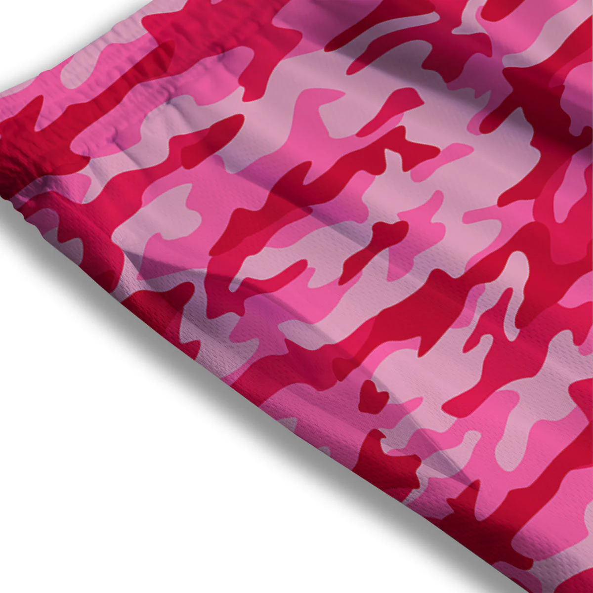 Camouflage Hot Pink Print Mesh Shorts - Image 3