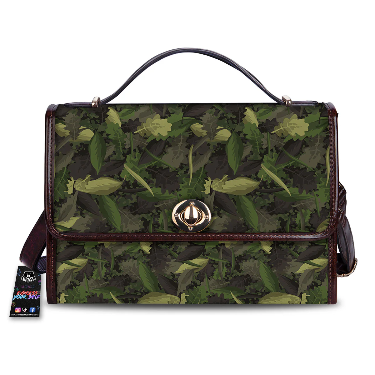 Camouflage Hunting Oak Tree Print Women's Satchel Bag