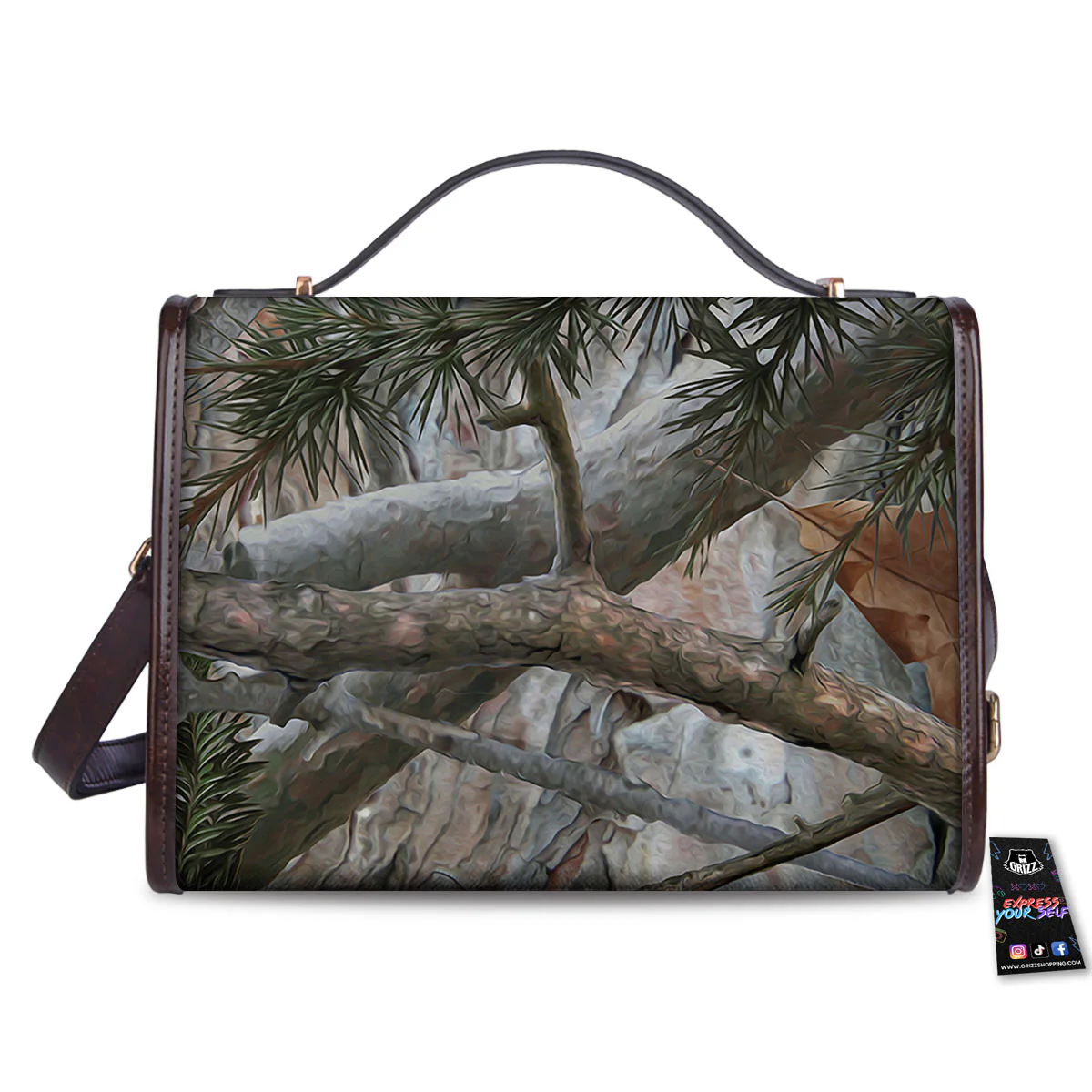 Camouflage Hunting Print Pattern Women's Satchel Bag - Image 2