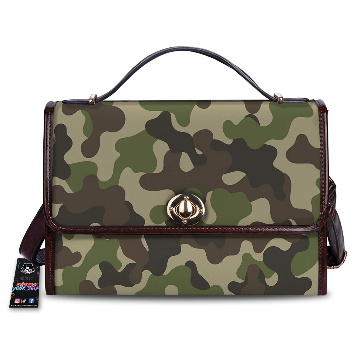Camouflage Jungle Hunting Print Women's Satchel Bag