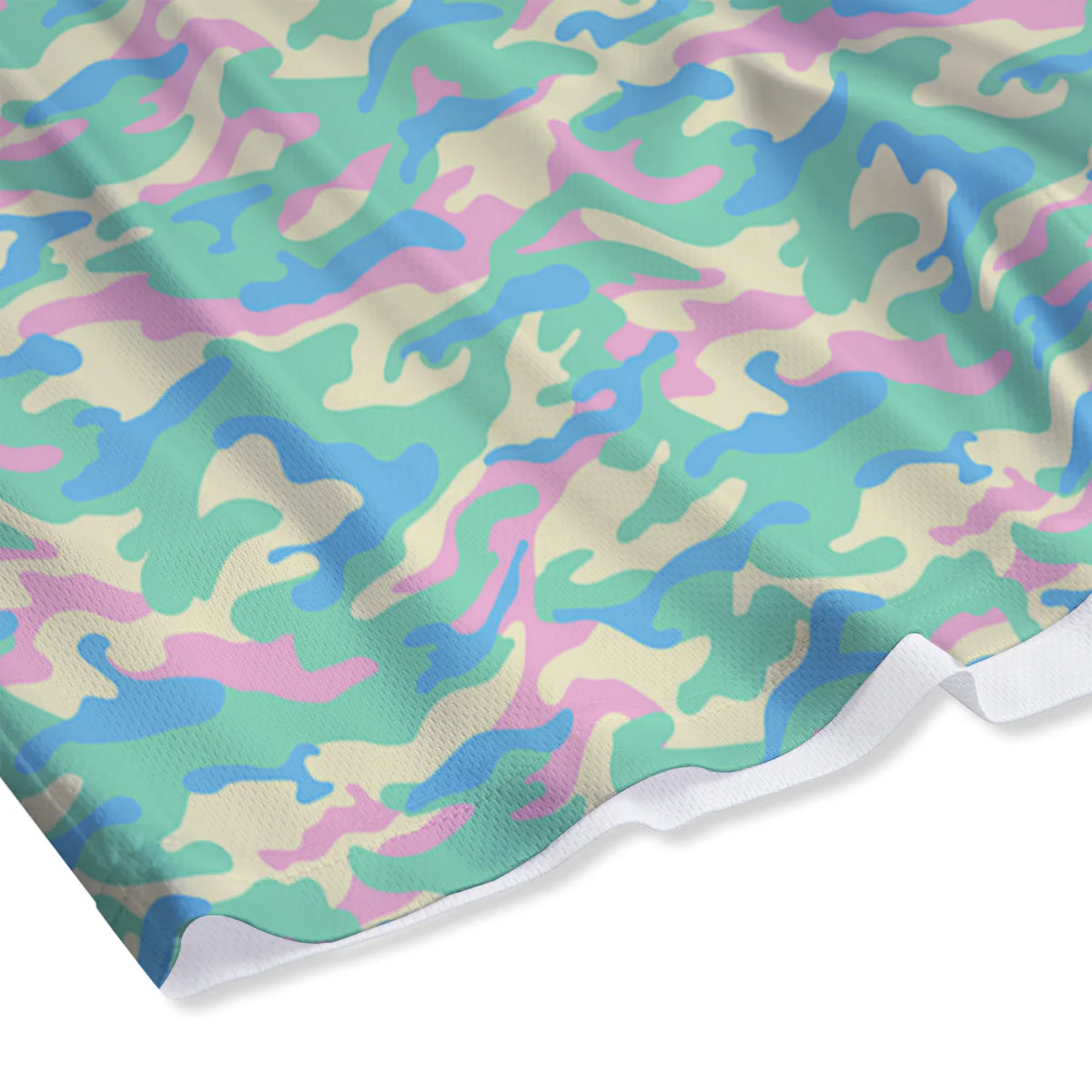 Camouflage Pastel Colors Print Pattern Mesh Shorts - Image 4