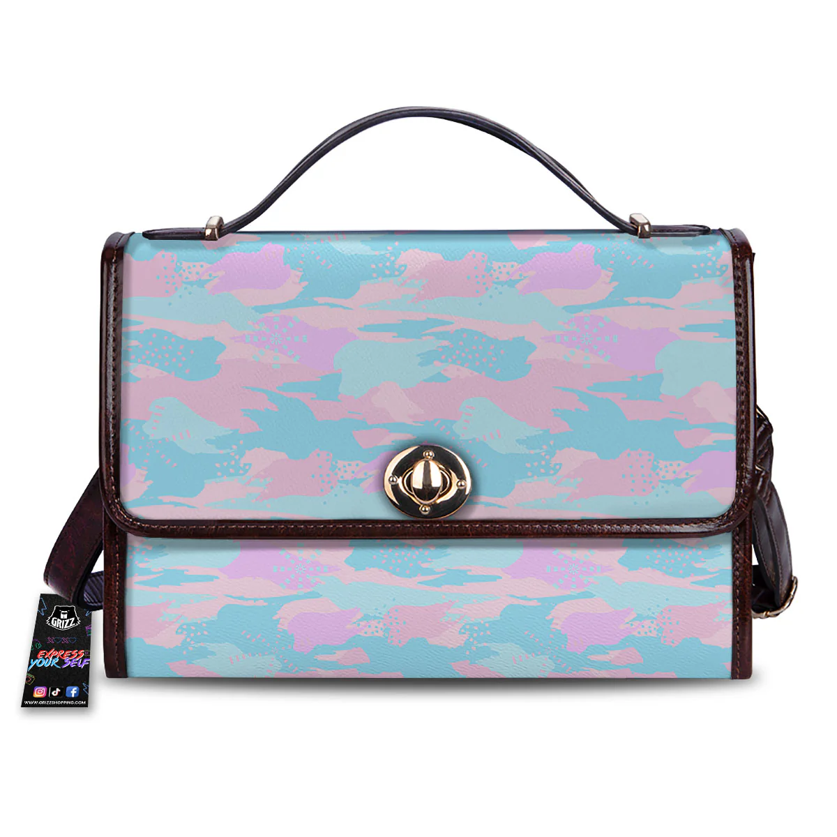 Camouflage Pastel Print Women's Satchel Bag