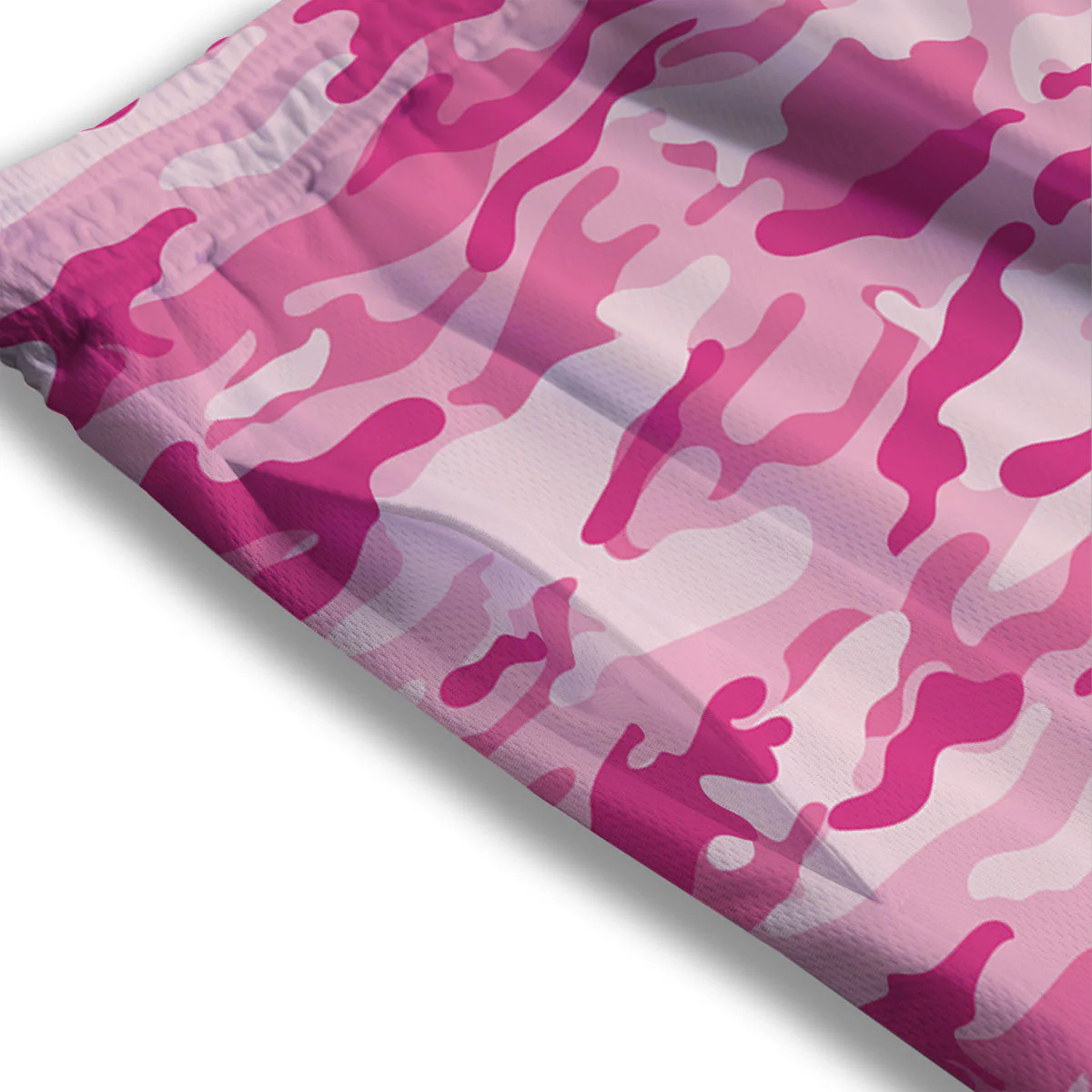 Camouflage Pink Print Pattern Mesh Shorts - Image 3