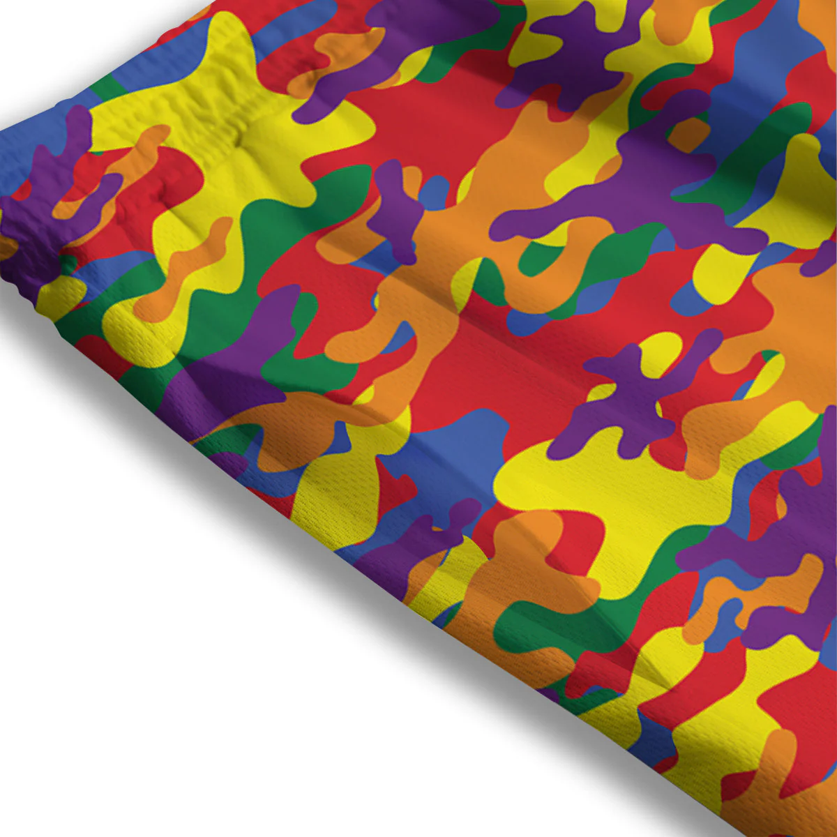 Camouflage Rainbow Print Mesh Shorts - Image 3