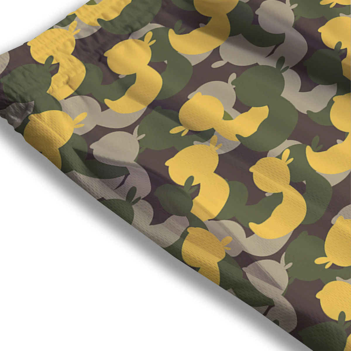 Camouflage Rubber Ducks Print Pattern Mesh Shorts - Image 3