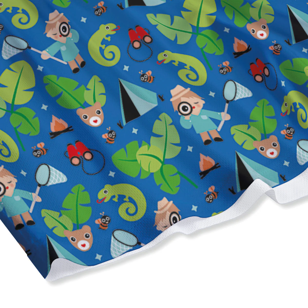 Camping Cute Print Pattern Mesh Shorts - Image 4