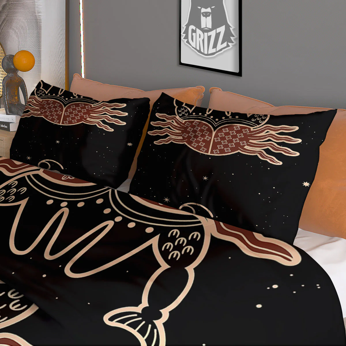 Cancer Constellation Print Duvet Cover Bedding Set - Image 3
