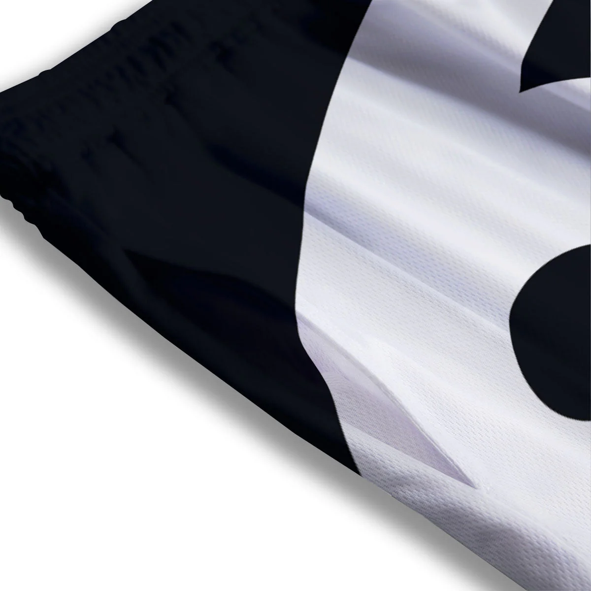 Cancer Sign White And Black Print Mesh Shorts - Image 3