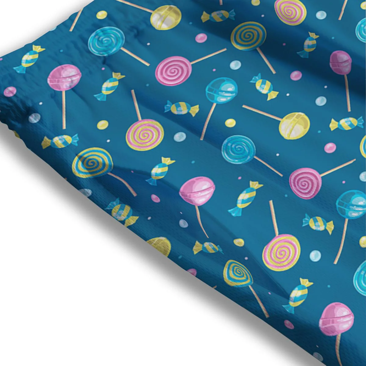 Candy Ball Sweet Print Pattern Mesh Shorts - Image 3