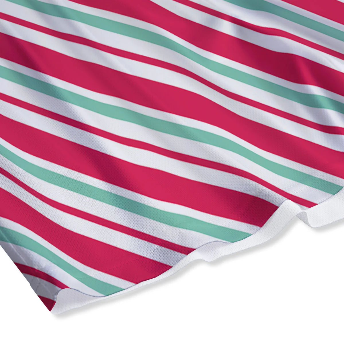 Candy Cane Striped Christmas Print Mesh Shorts - Image 4