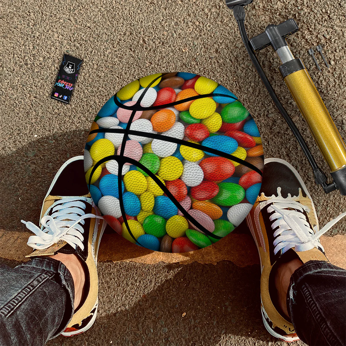 Candy Chocolate Colorful Print Basketball - Image 2