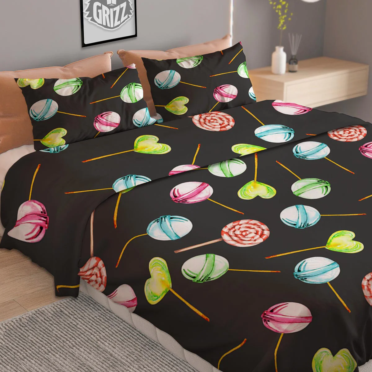 Candy Sweet Print Pattern Duvet Cover Bedding Set - Image 2