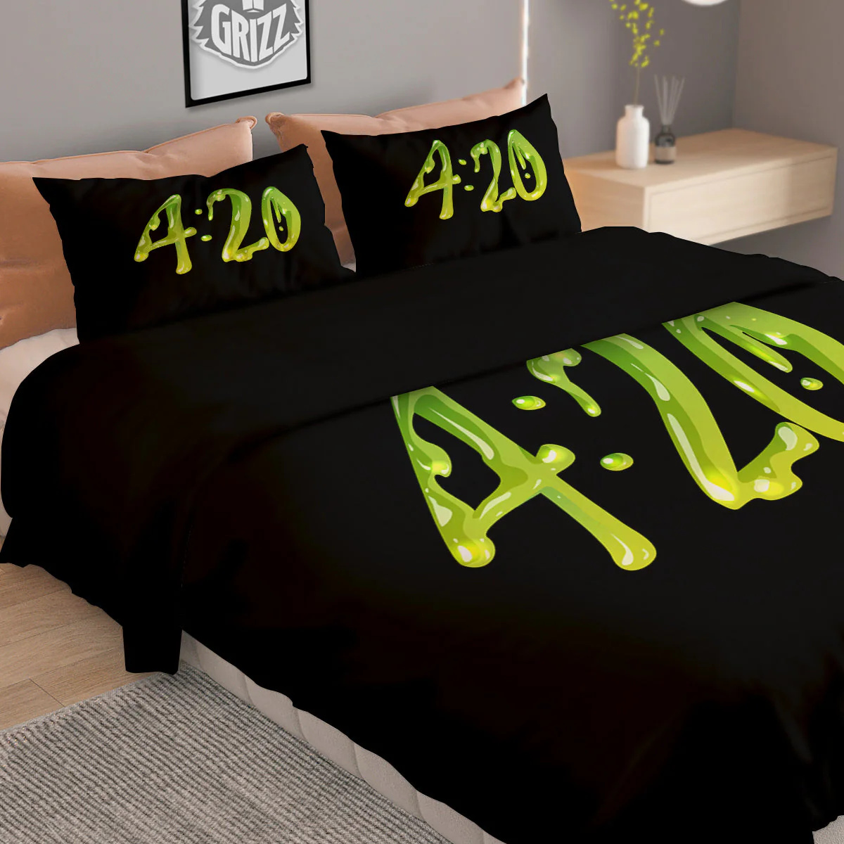 Cannabis Day 420 Print Duvet Cover Bedding Set - Image 2