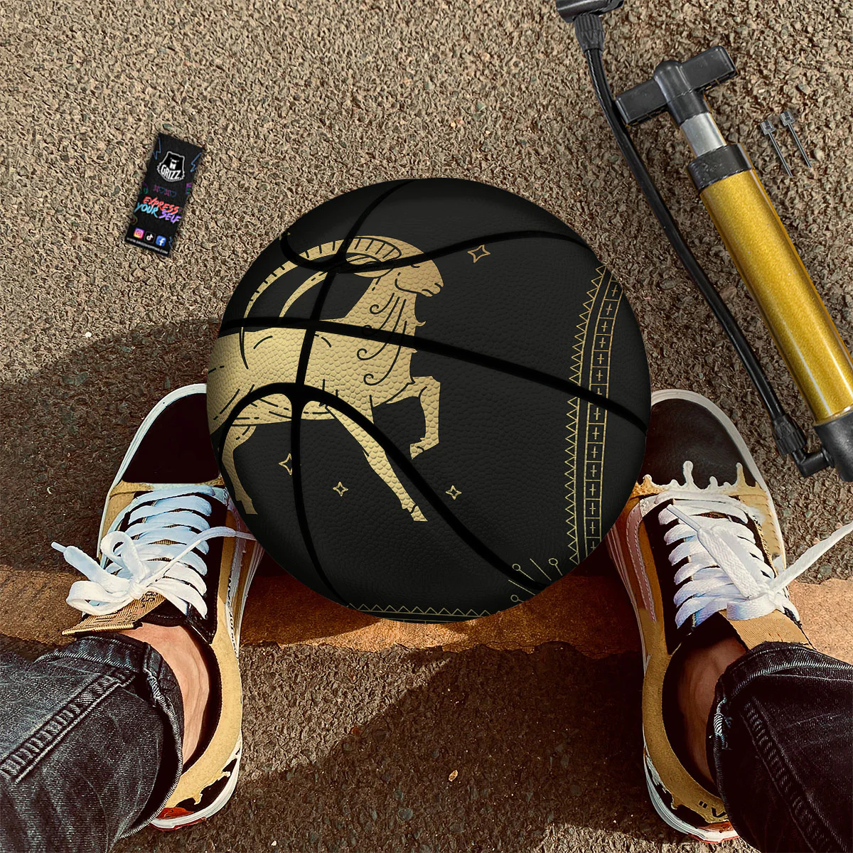 Capricorn Sign Astrological Print Basketball - Image 2