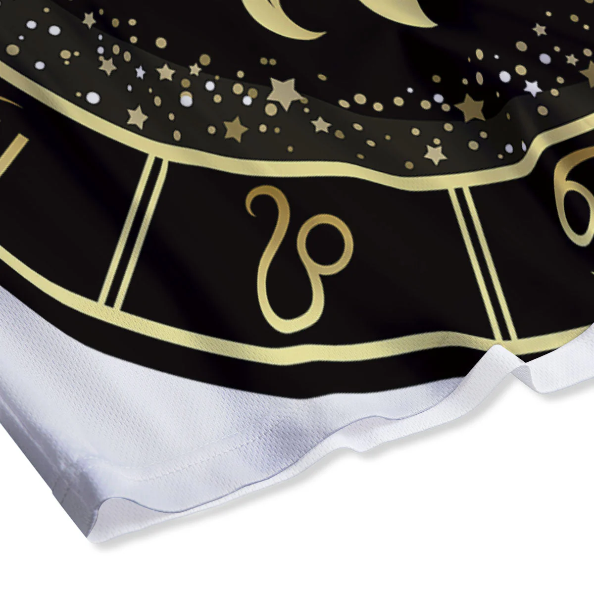 Capricorn Sign Black And Gold Print Mesh Shorts - Image 4