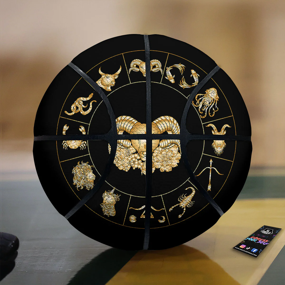 Capricorn Sign Fantasy Print Basketball