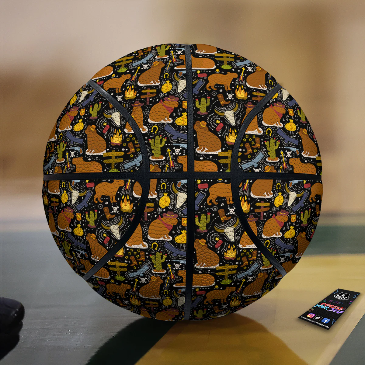 Capybaras Print Pattern Basketball