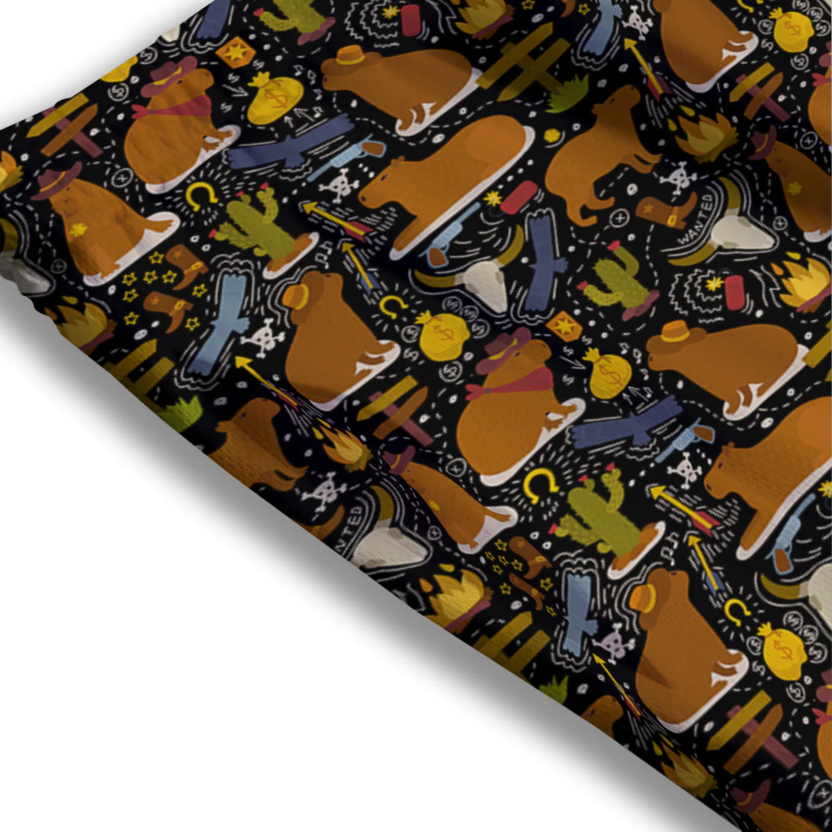 Capybaras Print Pattern Mesh Shorts - Image 3