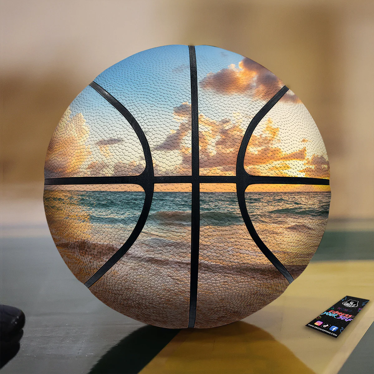 Caribbean Ocean Print Basketball