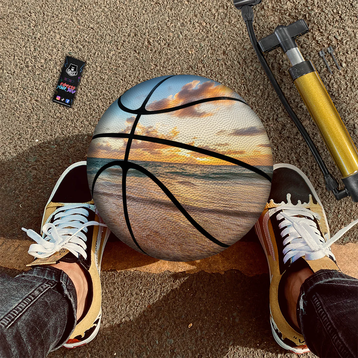 Caribbean Ocean Print Basketball - Image 2