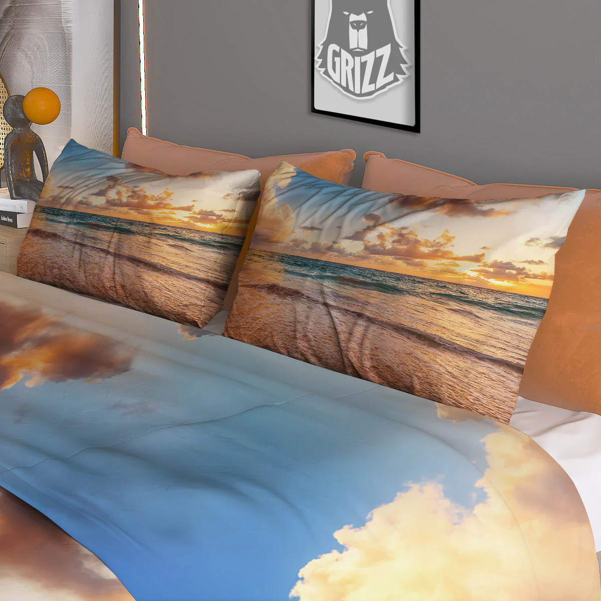 Caribbean Ocean Print Duvet Cover Bedding Set - Image 3