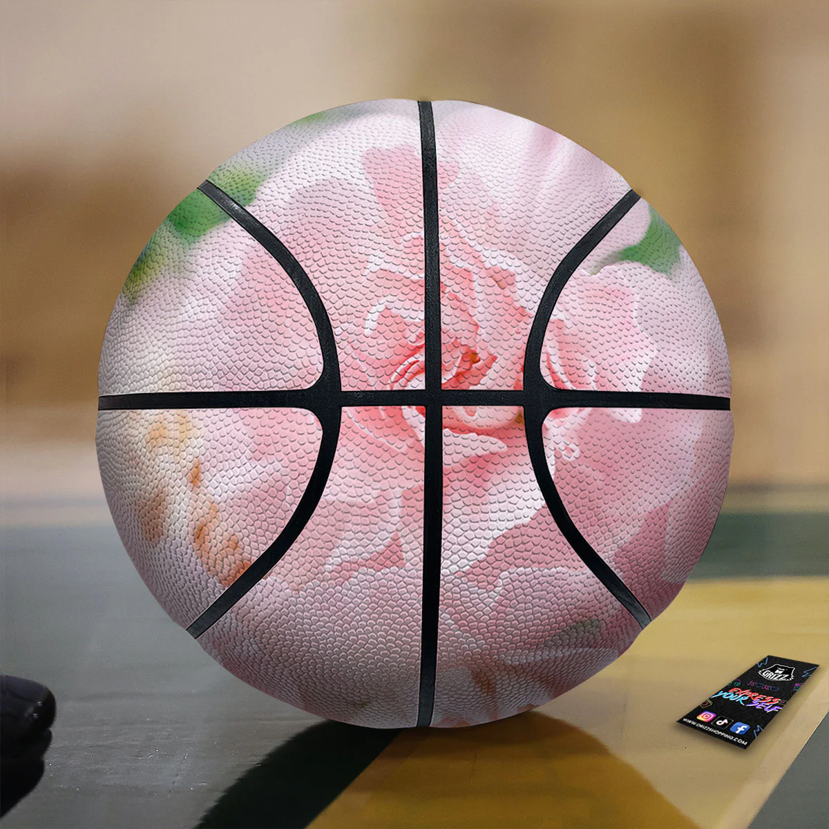 Carnation Flower Pink Print Basketball
