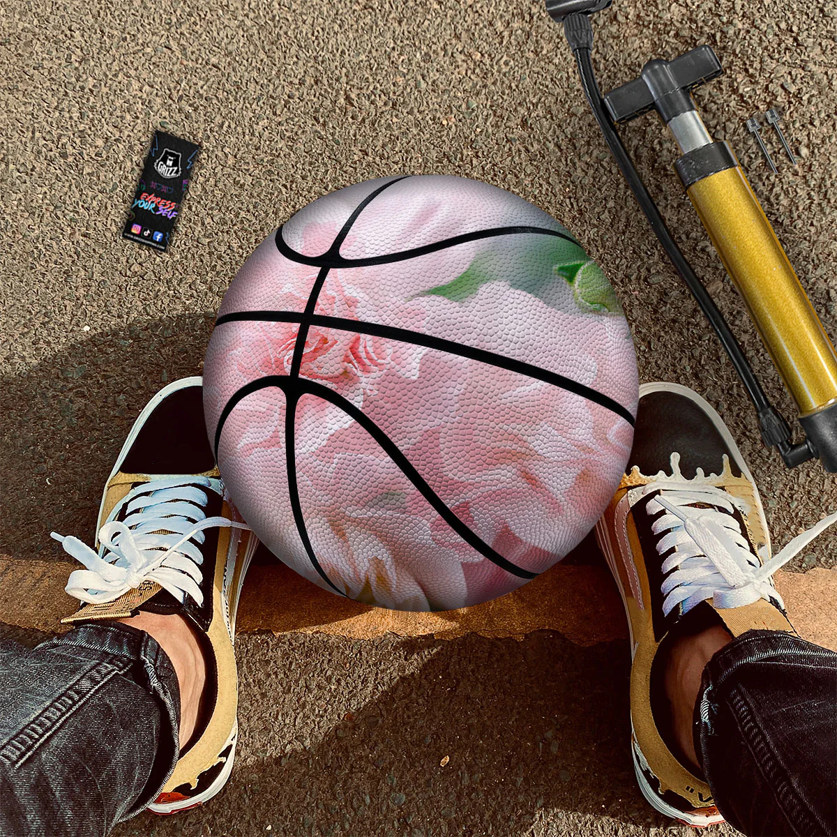 Carnation Flower Pink Print Basketball - Image 2
