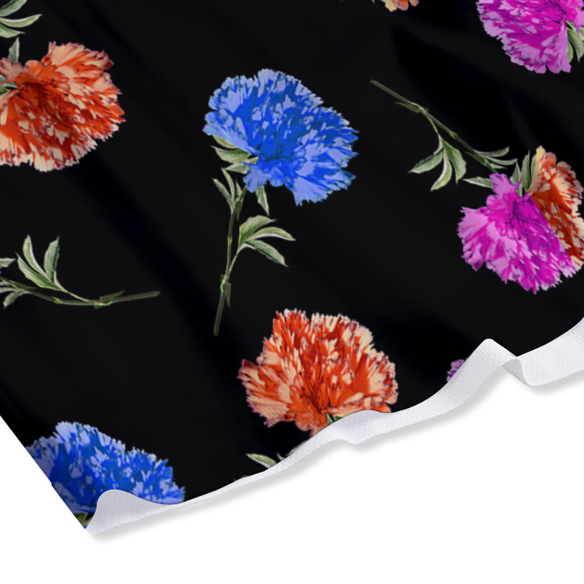 Carnation Watercolor Print Pattern Mesh Shorts - Image 4