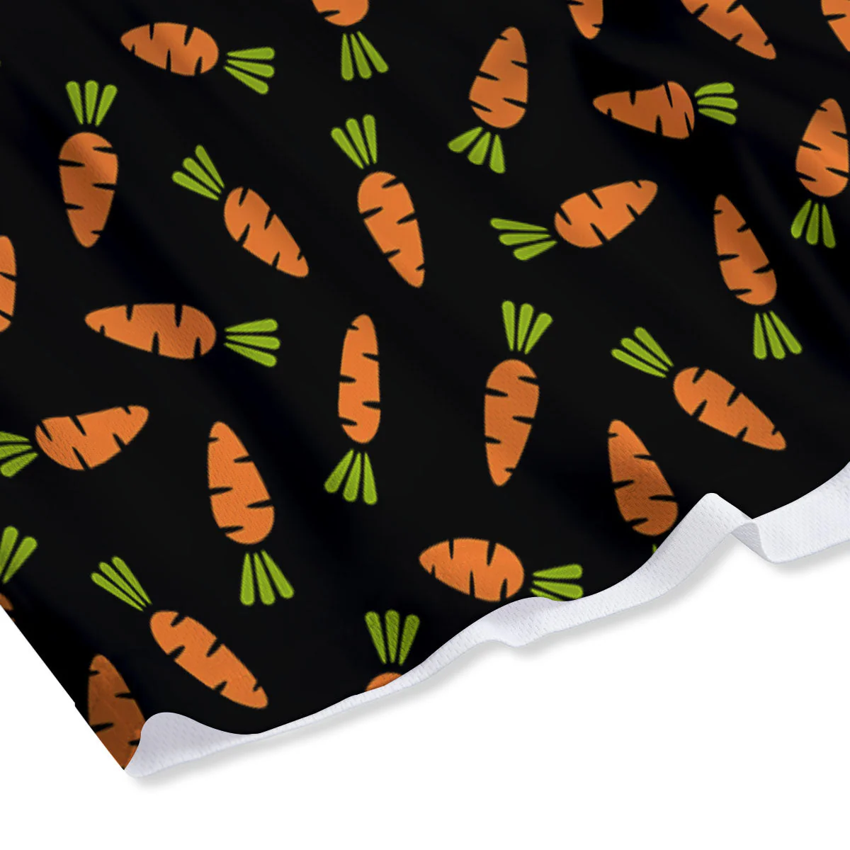 Carrot Black Print Pattern Mesh Shorts - Image 4